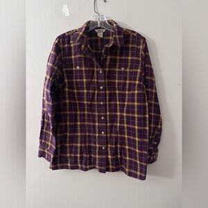 Purple & Mustard Flannel Button Down